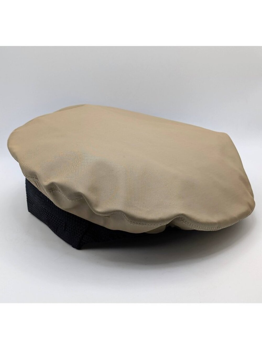 Vintage Bernard Snap Cap Cover U.S. Military Uniform Hat Cover Beige Tan Vinyl